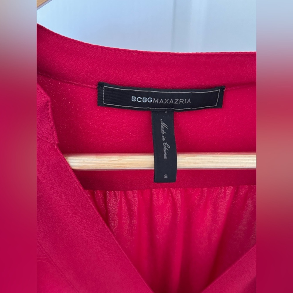 BCBGMAXAZRIA RED DRESS SIZE S - Picture 5 of 10